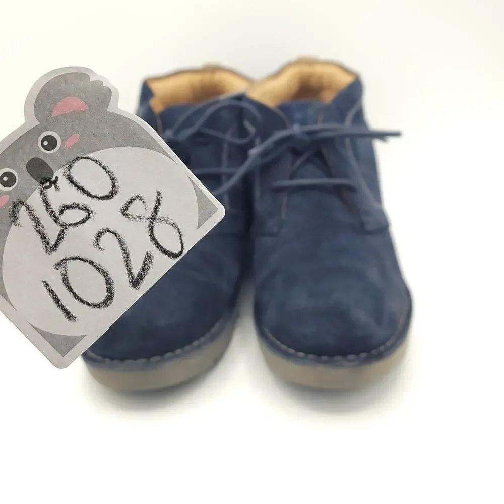 Clarks Chukka Bushacre 2 Boots Blue Suede Lace Up Ankle Top men's size 9.5
